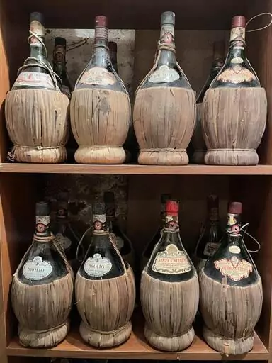 Traditional Chianti Wine Bottles