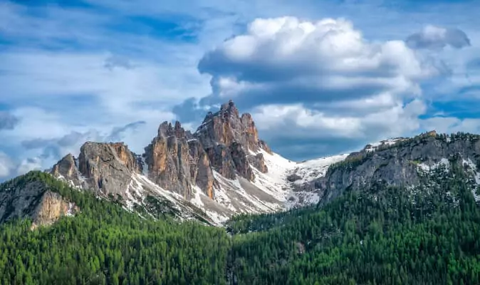 Row Boat in Mountains with Tuscany Flavor